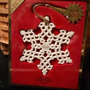 2003 Lennox  White Snowflake Ornament